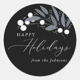 Redonda Navidades Berries Pegatina