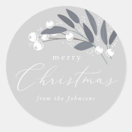 Redonda Navidades Berries Pegatina