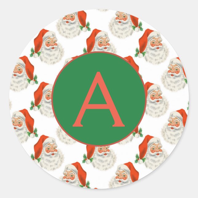 REDONDA NAVIDADES CLÁSICO ROUND PEGATINA PERSONALIZADO INI (Anverso)