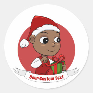 Redonda Navidades  de bebé personalizado Pegatina redondo 