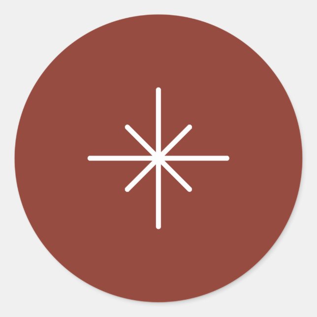 Redonda Navidades de copo de nieve clásicos Pegatina redon (Anverso)