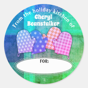 Redonda Navidades de la cocina del pegatina