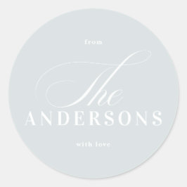 Redonda Navidades de nombre familiar simple Pegatina de va