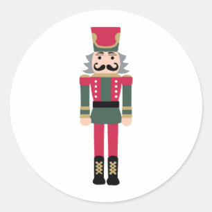 Redonda Navidades de Nutcracker diseñan Pegatina redondo c