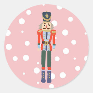 Redonda Navidades de Nutcracker diseñan Pegatina redondo c
