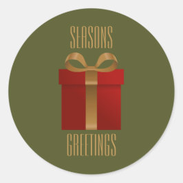 Redonda Navidades de regalo de vacaciones Pegatina de salu