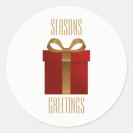 Redonda Navidades de regalo de vacaciones Pegatina de salu