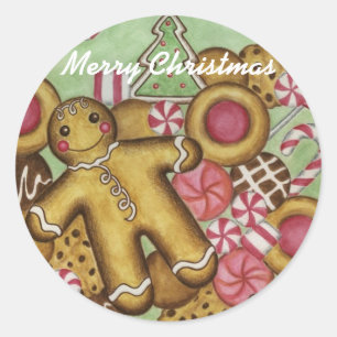Redonda Navidades Pegatina de cookies