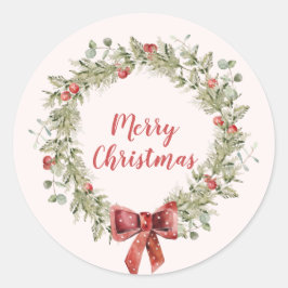 Redonda Navidades Pegatina de feriados de la Guerra de las