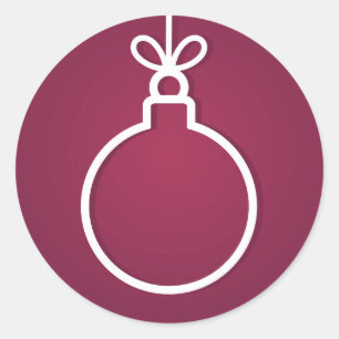 Redonda Navidades Pegatina de pelota. Colocar el texto.