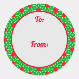 Redonda Navidades Pegatina de regalos de la Frontera Estre