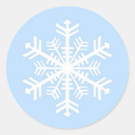 Redonda Navidades pegatina del copo de nieve
