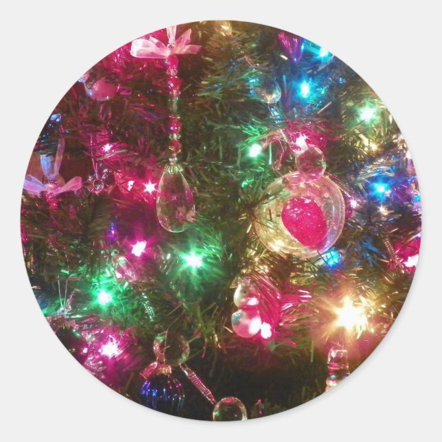 Redonda Navidades Pegatina mágico (Anverso)