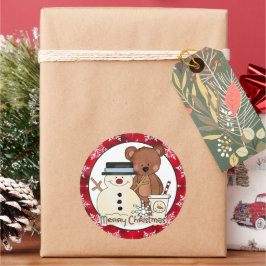 Redonda Navidades pegatina personalizado de vacaciones de