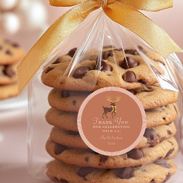 Redonda Navidades personalizados favorecen al Pegatina