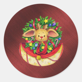 Redonda Navidades rebosantes de sueños Pegatina