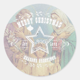 Redonda NAVIDADES Sagrada Familia - Pegatina