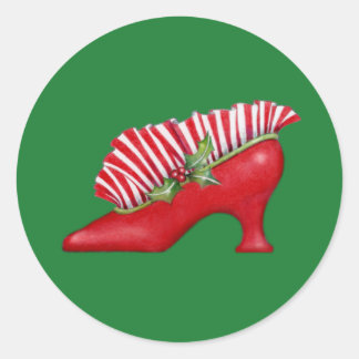 Redonda Navidades Shoe Pegatina