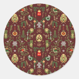 Redonda Navidades vibe Pegatina