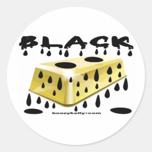 Redonda Negro, oro, barra de oro, pegatina del casco,