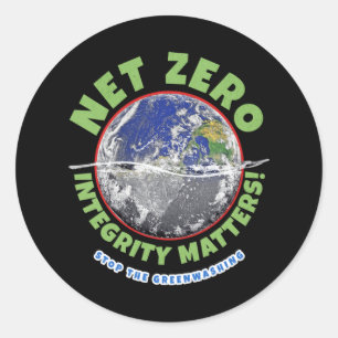 Redonda Net Zero Integridad S! Pegatina