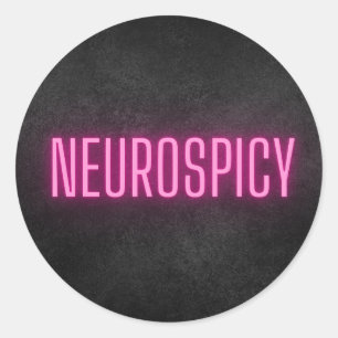 Redonda Neurospicy Neon Pegatina