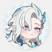 Neuvillette Pegatina Chibi