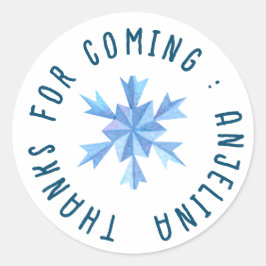 Redonda Niñas azules de Snowflex llaman pegatina