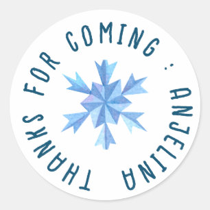 Redonda Niñas azules de Snowflex llaman pegatina