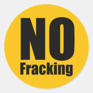 Redonda Ningún pegatina de Fracking