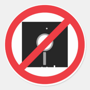 Redonda Ningún pegatina de los discos blandos