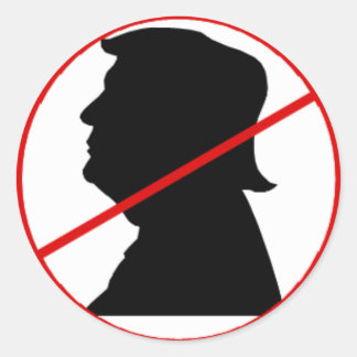 Redonda Ningún pegatina de Trump