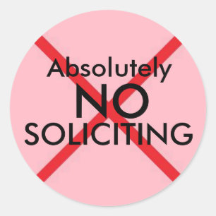 Redonda Ningún pegatina solicitante de la puerta