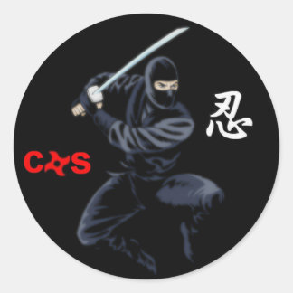 Redonda ninja pegatina