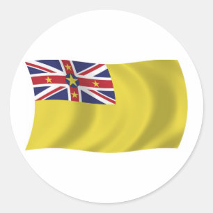Redonda Niue Flag Pegatina