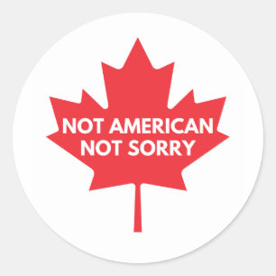 Redonda No americano, no lo siento Pegatina de redondeo cl