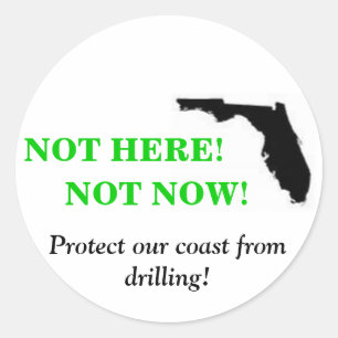 Redonda No aquí, no ahora Pegatina