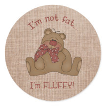 ¡No estoy gorda, estoy suavemente! Pegatina redond