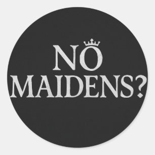 Redonda ¿No hay empleadas? Pegatina meme   Almas oscuras A