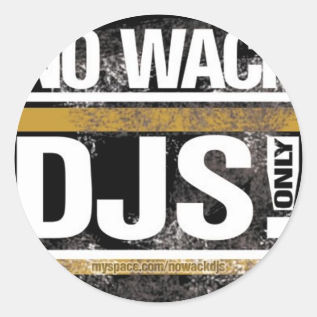 Redonda No Wack DJs Round Pegatina (Anverso)