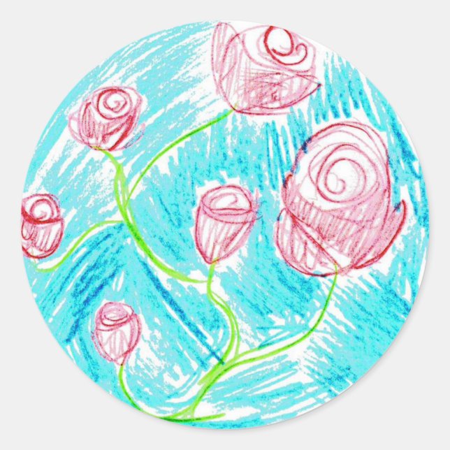 Redonda Noelle: Pegatina redondo (Anverso)