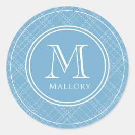 Redonda Nombre de prefijo y Pegatina de portátil monograma
