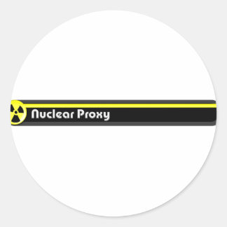 Redonda NuclearProxy.com Pegatina