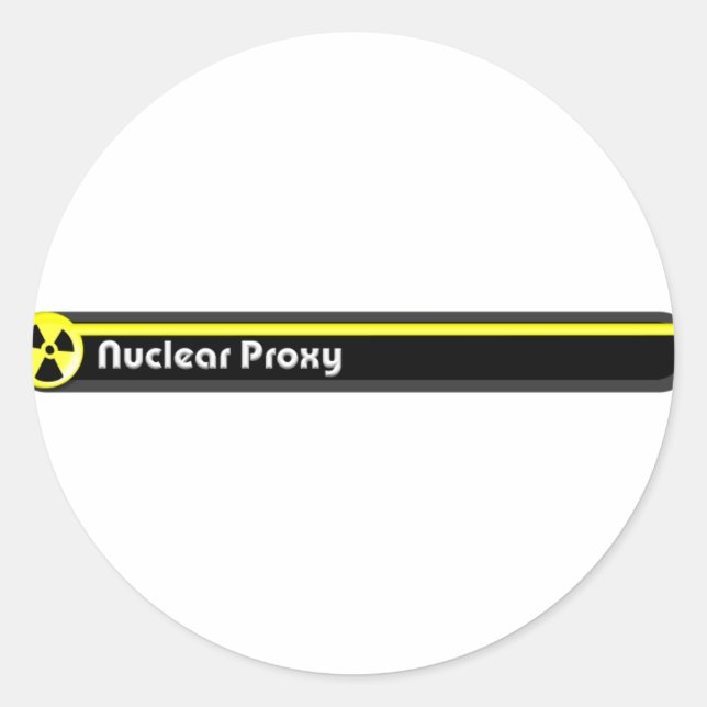 Redonda NuclearProxy.com Pegatina (Anverso)