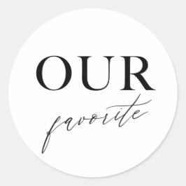 Redonda Nuestra boda personalizada Pegatina de bolsitas de