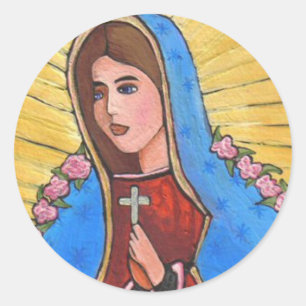 Redonda Nuestra señora de Guadalupe - pegatina