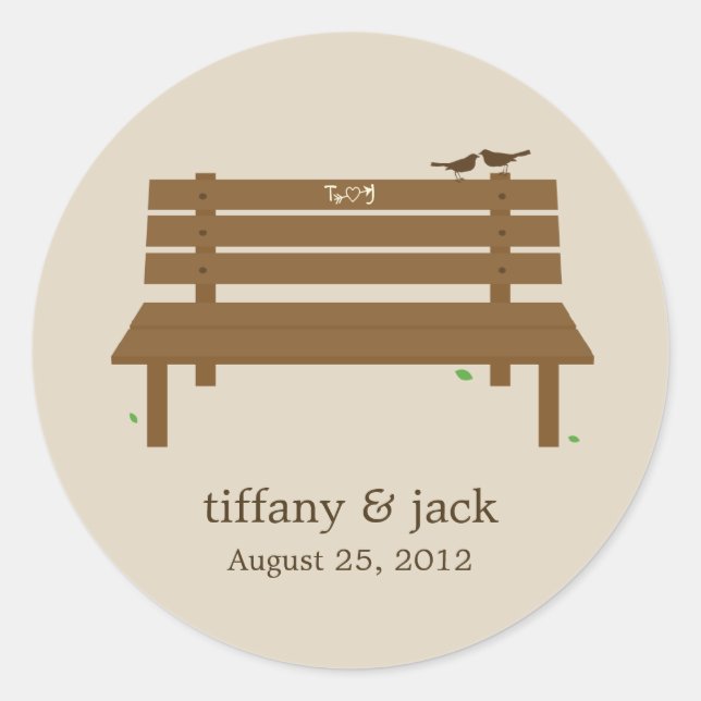 Redonda Nuestro Pegatina de Bench Favor (Anverso)