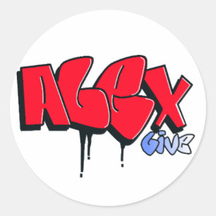 Redonda Nuevo Pegatina de Alex Live