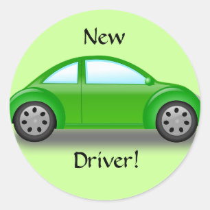 Redonda Nuevo Pegatina de coche verde de controlador