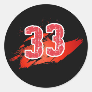 Redonda Número - pegatina